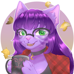 headshot of claire wearing a red flannel jacket over a black top, holding a hot mug of tea